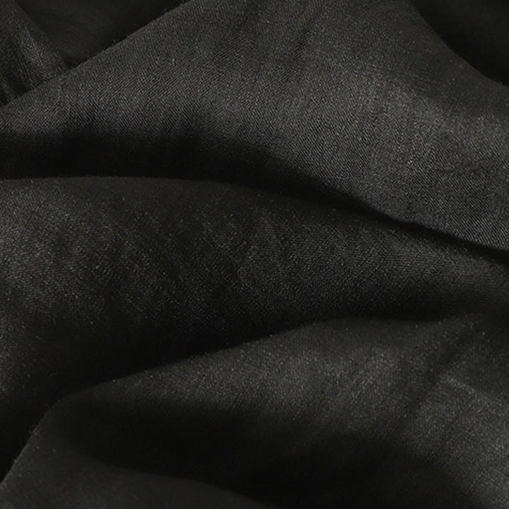 Camiseta de lino y algodón para mujer, de manga corta, con bordado informal de Buddha Stones y corazón rojo - image 16