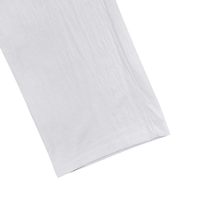 Pantalones casuales de algodón con botones y bolsillos para hombre , de Buddha Stones - image 4