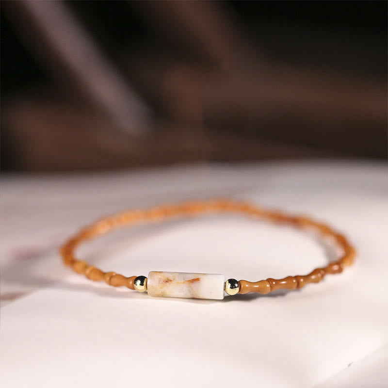 Pulsera de la paz de hueso de oliva ultrafino de Buddha Stones - image 2