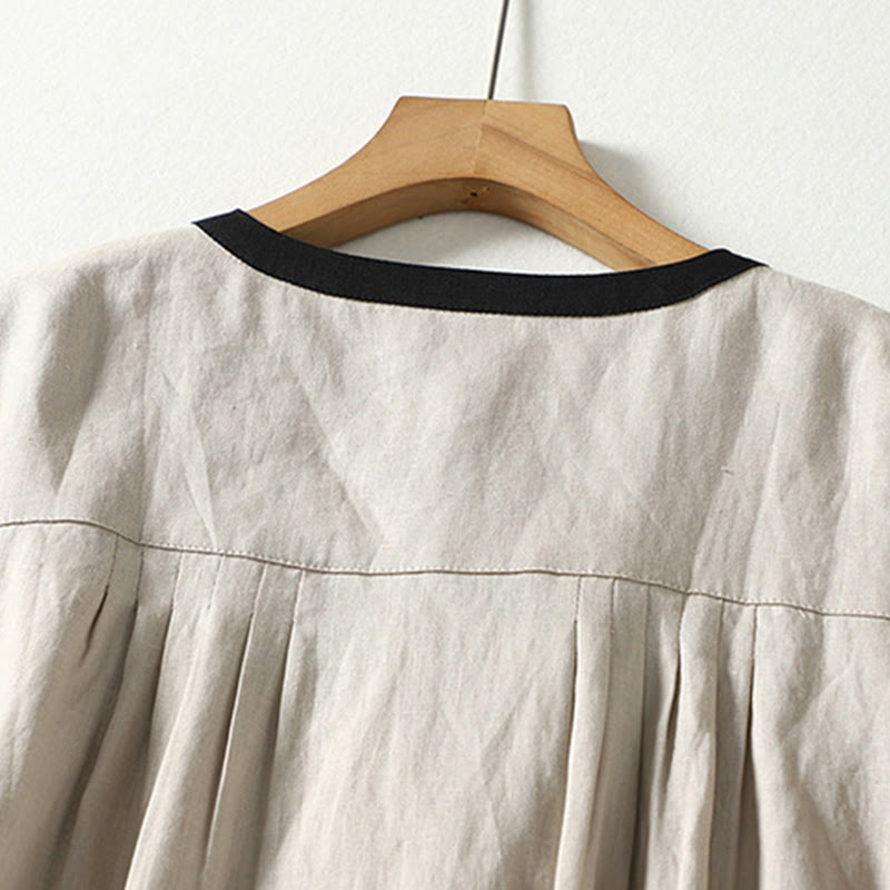 Abrigo de manga larga para mujer con diseño de Buddha Stones y bolsillos - image 4