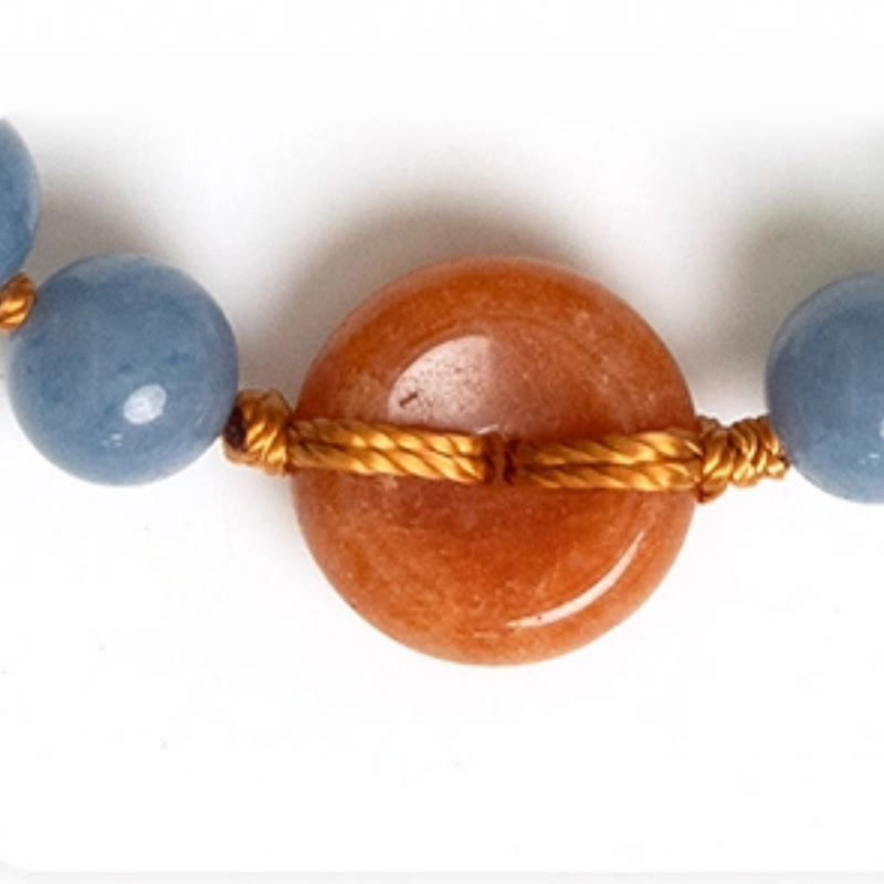 Pulsera curativa con hebilla de paz y aventurina coloreada con Buddha Stones - image 14