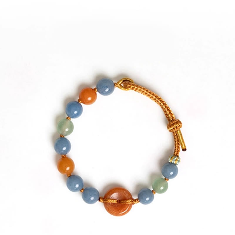 Pulsera curativa con hebilla de paz y aventurina coloreada con Buddha Stones - image 11