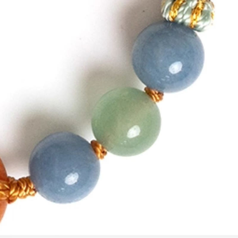 Pulsera curativa con hebilla de paz y aventurina coloreada con Buddha Stones - image 16
