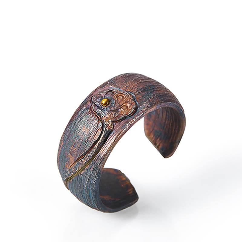 Anillo de equilibrio de loto de plata de ley 999 con Buddha Stones - image 9