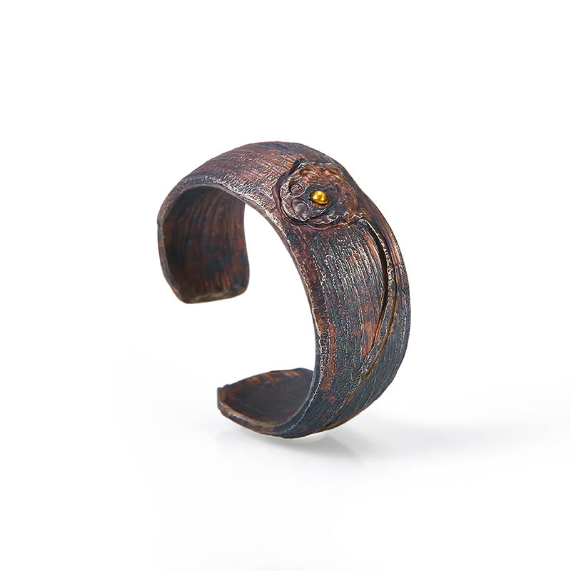 Anillo de equilibrio de loto de plata de ley 999 con Buddha Stones - image 2