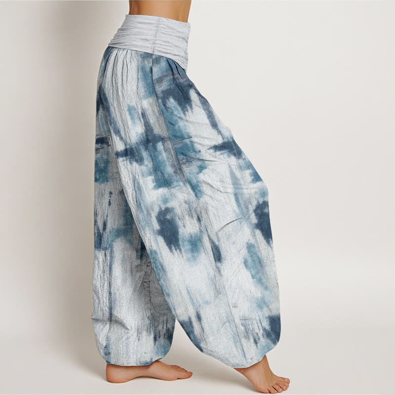 Pantalones Buddha Stones de algodón puro con diseño tie-dye y cintura elástica para mujer - image 10