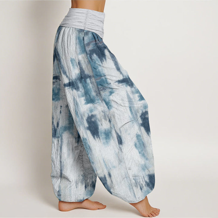 Pantalones Buddha Stones de algodón puro con diseño tie-dye y cintura elástica para mujer - image 10