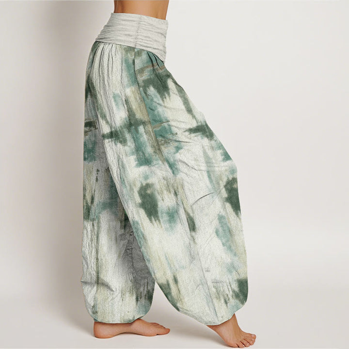 Pantalones Buddha Stones de algodón puro con diseño tie-dye y cintura elástica para mujer - image 2
