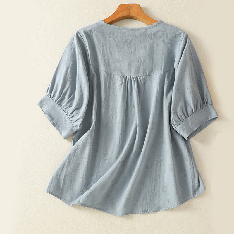 Conjunto de 2 piezas de camisa de manga corta y pantalones harén para mujer con Buddha Stones y ropa de meditación - image 2