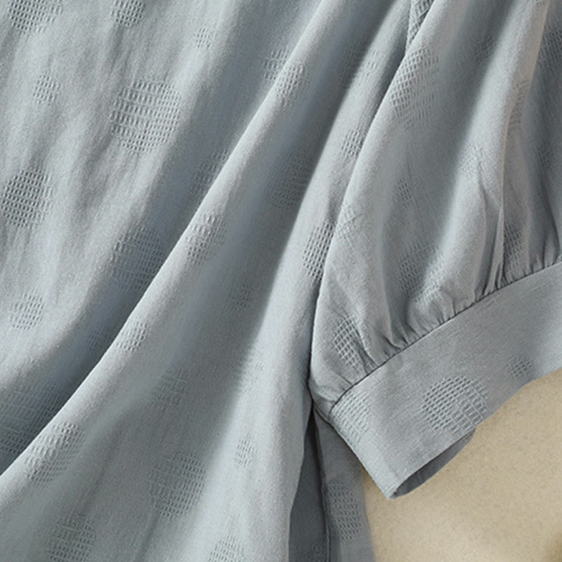 Conjunto de 2 piezas de camisa de manga corta y pantalones harén para mujer con Buddha Stones y ropa de meditación - image 8