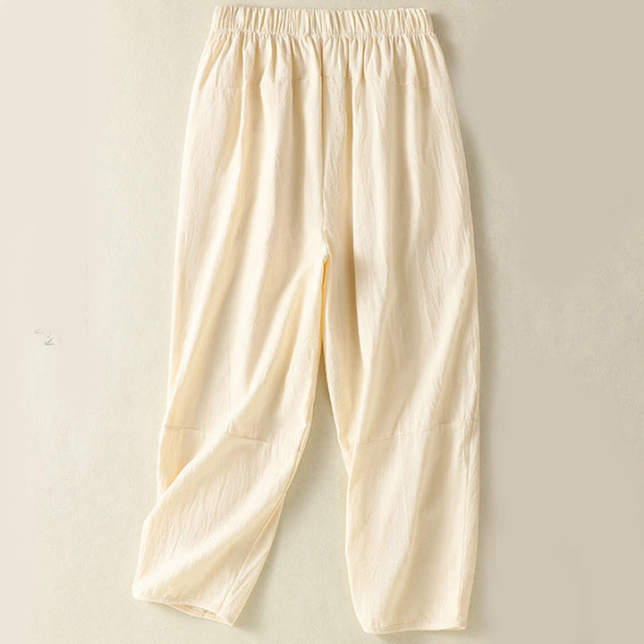 Conjunto de ropa de meditación Buddha Stones de 2 piezas: camisa de manga corta lisa para mujer, pantalones harem. - image 9