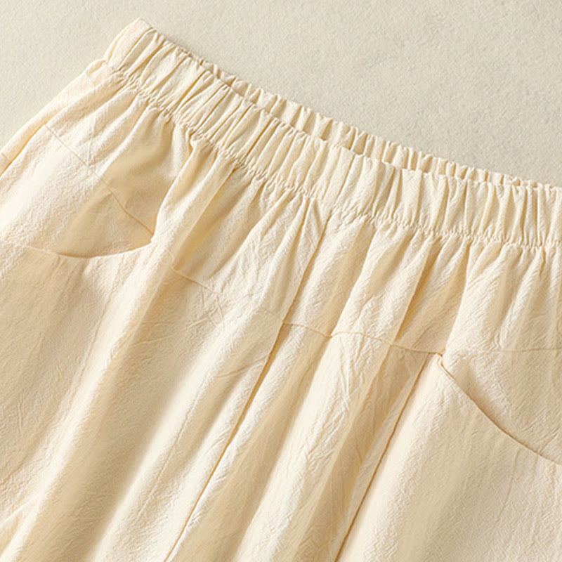 Conjunto de 2 piezas de camisa de manga corta y pantalones harén para mujer con Buddha Stones y ropa de meditación - image 13