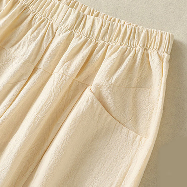 Conjunto de ropa de meditación Buddha Stones de 2 piezas: camisa de manga corta lisa para mujer, pantalones harem. - image 15