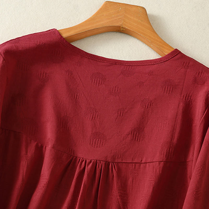 Conjunto de ropa de meditación Buddha Stones de 2 piezas: camisa de manga corta lisa para mujer, pantalones harem. - image 26