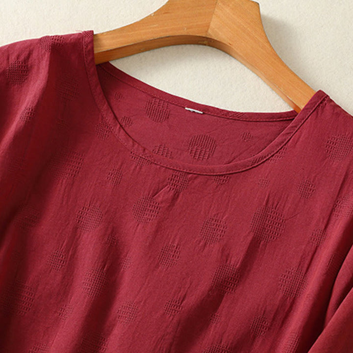 Conjunto de ropa de meditación Buddha Stones de 2 piezas: camisa de manga corta lisa para mujer, pantalones harem. - image 27