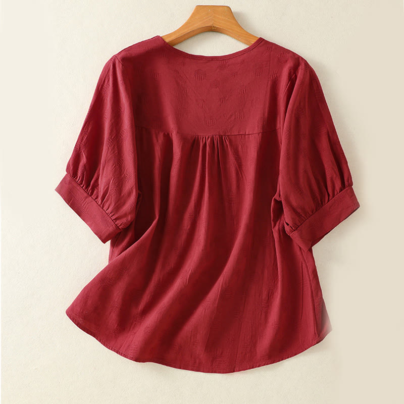 Conjunto de 2 piezas de camisa de manga corta y pantalones harén para mujer con Buddha Stones y ropa de meditación - image 25