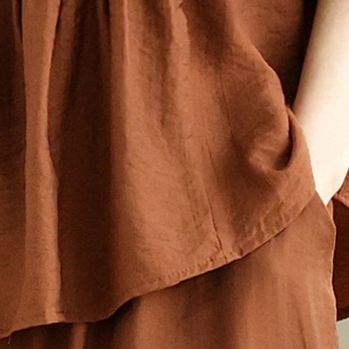 Conjunto de 2 piezas de ropa de meditación informal con cuello alto y pantalones holgados para mujer con Buddha Stones - image 4