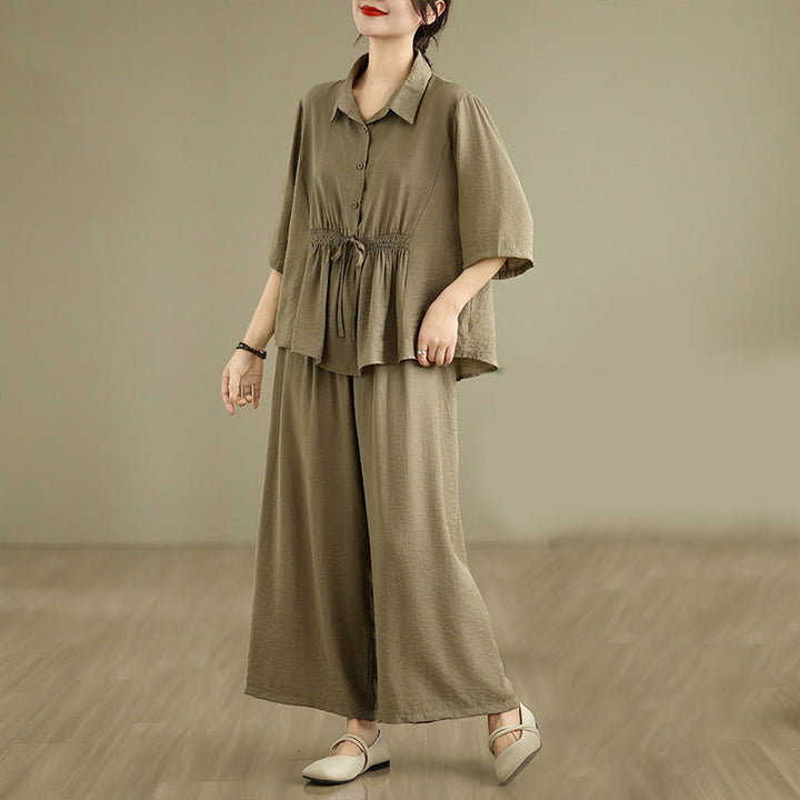 Conjunto de 2 piezas de ropa de meditación informal con cuello alto y pantalones holgados para mujer con Buddha Stones - image 15