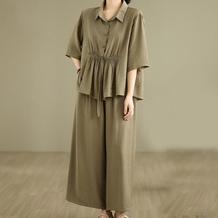 Conjunto de 2 piezas de ropa de meditación informal con cuello alto y pantalones holgados para mujer con Buddha Stones - image 14