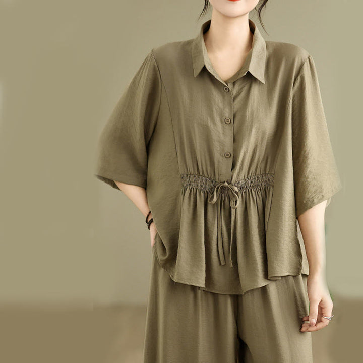 Conjunto de 2 piezas de ropa de meditación informal con cuello alto y pantalones holgados para mujer con Buddha Stones - image 16