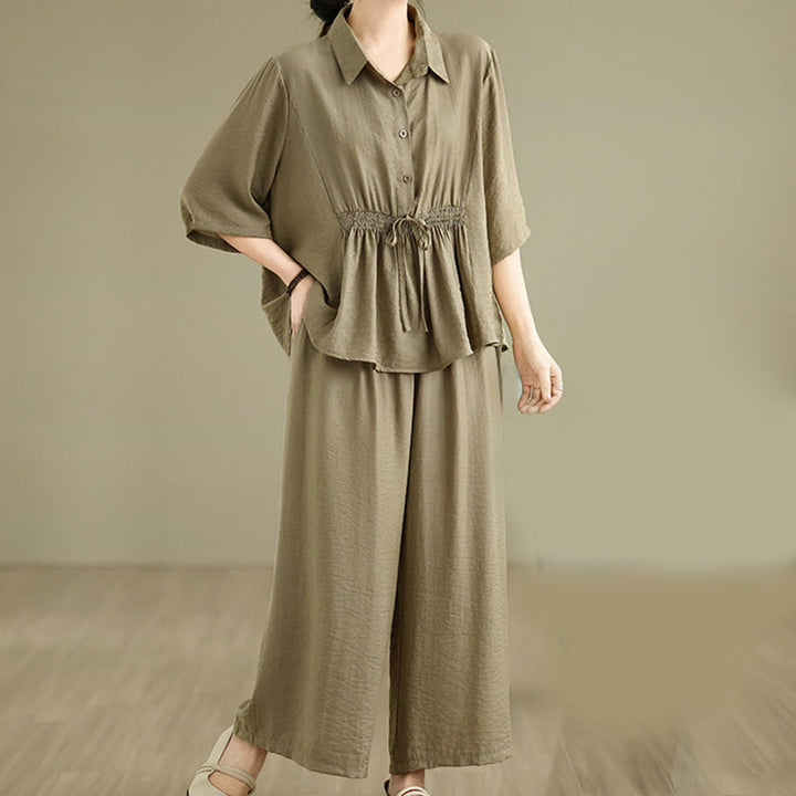 Conjunto de 2 piezas de ropa de meditación informal con cuello alto y pantalones holgados para mujer con Buddha Stones - image 17