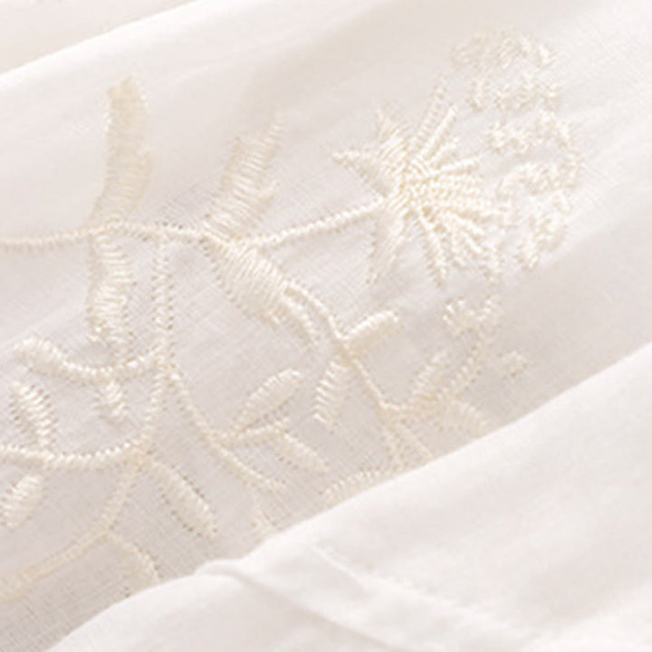 Pantalones harén de lino y algodón para mujer con estampado bordado de Buddha Stones y bolsillos - image 9