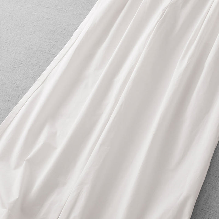 Pantalones casuales Buddha Stones de cintura alta, lisos, de poliéster, para mujer, de pierna ancha, largos 7-8, con bolsillos - image 15