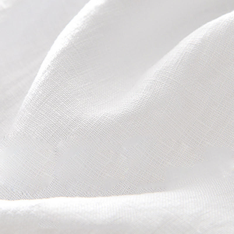 Buddha Stones Camisa de lino para hombre, de verano, de manga corta, con botones y bolsillos - image 13