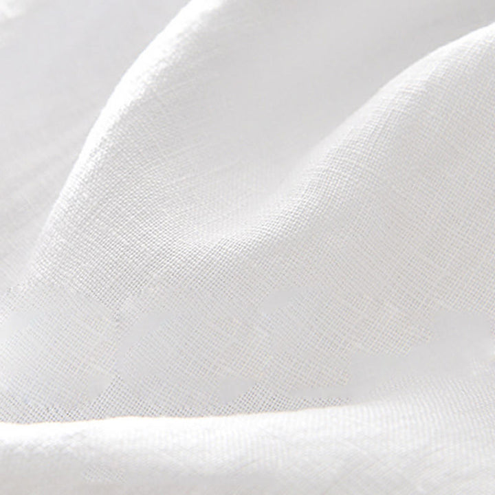 Buddha Stones Camisa de lino para hombre, de verano, de manga corta, con botones y bolsillos - image 13