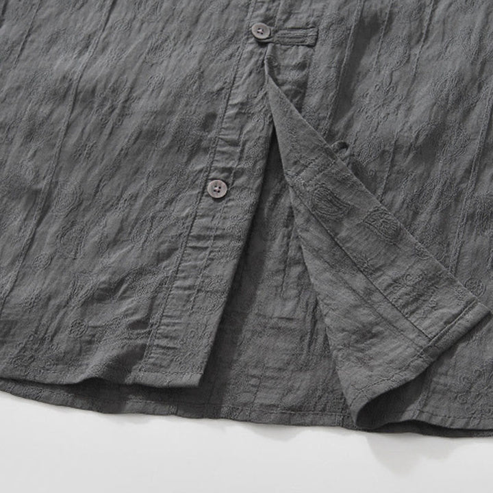 Camisa de verano de manga corta con botones y dos bolsillos para hombre con Buddha Stones - image 9