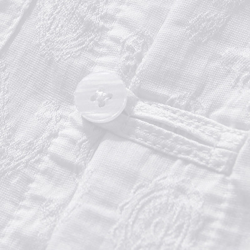 Camisa de verano de manga corta con botones y dos bolsillos para hombre con Buddha Stones - image 14