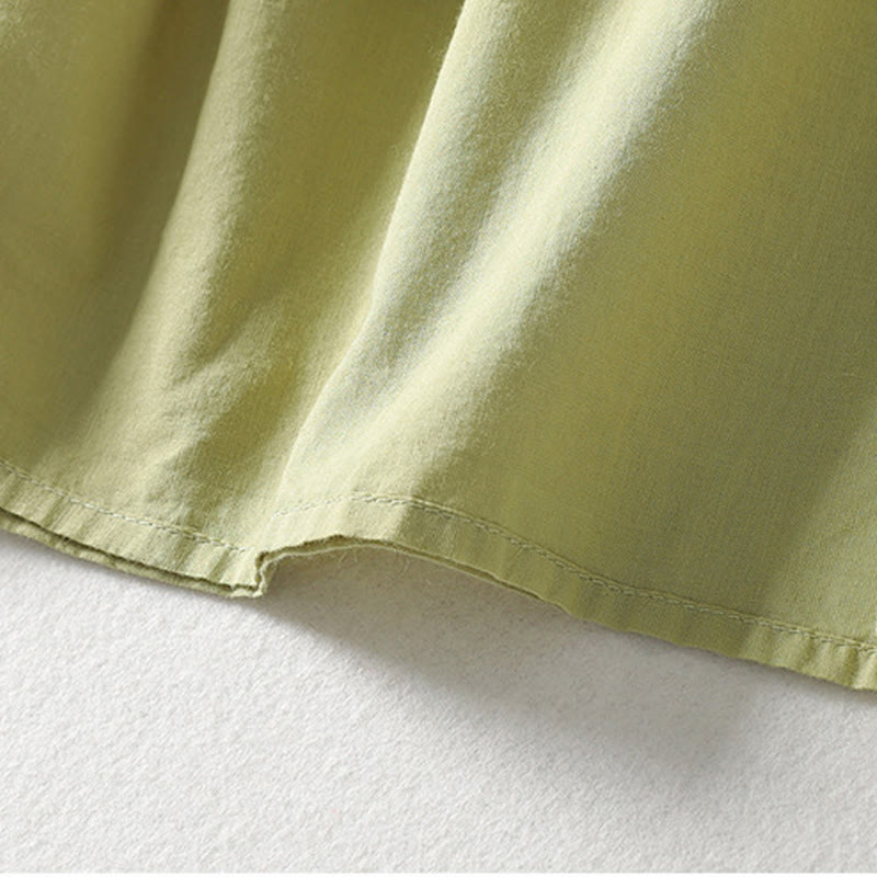 Pantalones anchos hasta el tobillo de algodón y lino con cordón ajustable para mujer, estilo casual Buddha Stones, con bolsillos - image 22