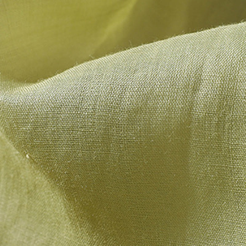 Pantalones anchos hasta el tobillo de algodón y lino con cordón ajustable para mujer, estilo casual Buddha Stones, con bolsillos - image 24