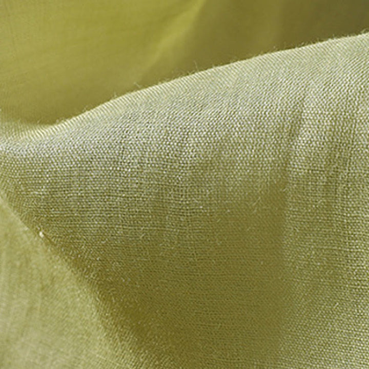 Pantalones anchos hasta el tobillo de algodón y lino con cordón ajustable para mujer, estilo casual Buddha Stones, con bolsillos - image 24