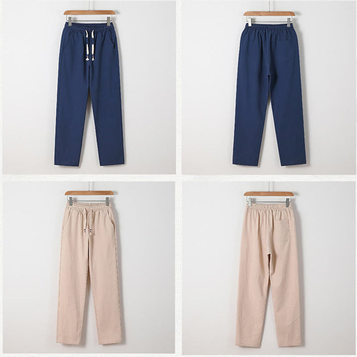 Conjunto de 2 piezas de camisa y pantalones de algodón con bolsillos y diseño de grullas con caracteres chinos de Buddha Stones y tela de meditación para hombre - image 4