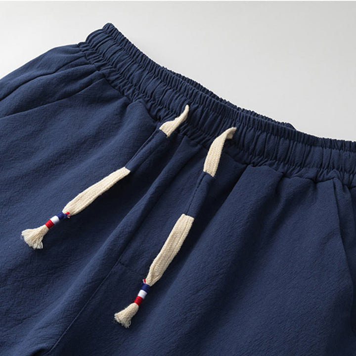 Conjunto de 2 piezas de camisa y pantalones de algodón con bolsillos y diseño de grullas con caracteres chinos de Buddha Stones y tela de meditación para hombre - image 9