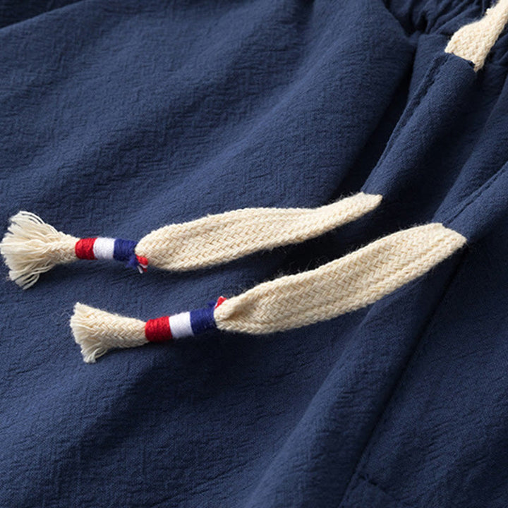 Conjunto de 2 piezas de camisa y pantalones de algodón con bolsillos y diseño de grullas con caracteres chinos de Buddha Stones y tela de meditación para hombre - image 11