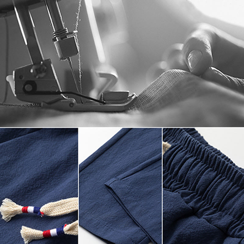 Conjunto de 2 piezas de camisa y pantalones de algodón con bolsillos y diseño de grullas con caracteres chinos de Buddha Stones y tela de meditación para hombre - image 15