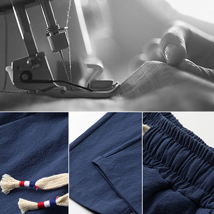 Conjunto de 2 piezas de camisa y pantalones de algodón con bolsillos y diseño de grullas con caracteres chinos de Buddha Stones y tela de meditación para hombre - image 15