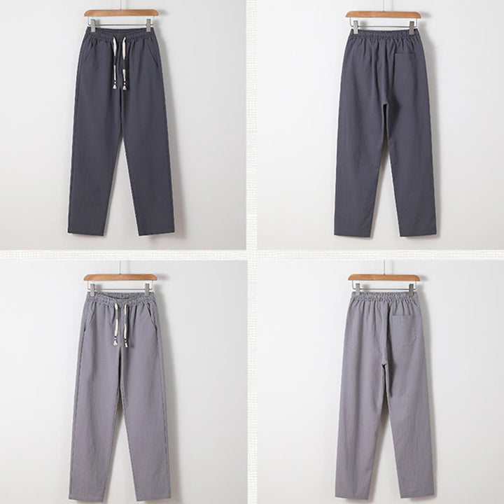 Conjunto de 2 piezas de camisa y pantalones de algodón con bolsillos y diseño de grullas con caracteres chinos de Buddha Stones y tela de meditación para hombre - image 31