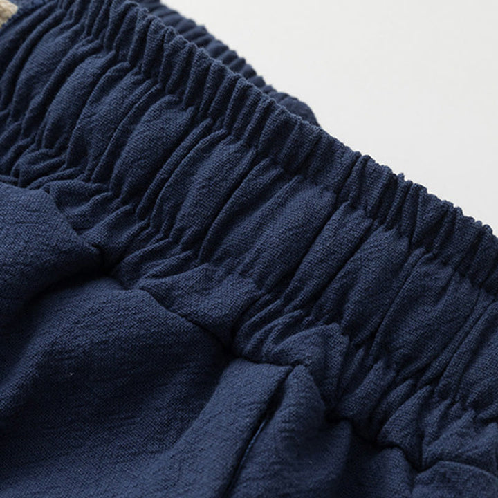 Conjunto de 2 piezas de camisa y pantalones de algodón con bolsillos y diseño de grullas con caracteres chinos de Buddha Stones y tela de meditación para hombre - image 10