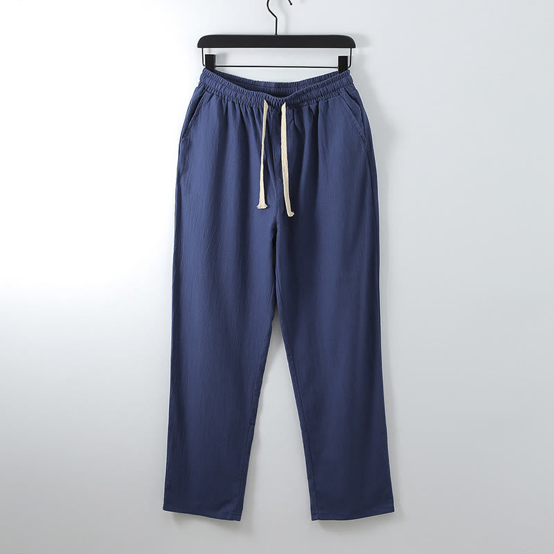 Conjunto de 2 piezas de camisa y pantalones de algodón con cuello en V y bolsillos para meditación de verano para hombre con Buddha Stones - image 20