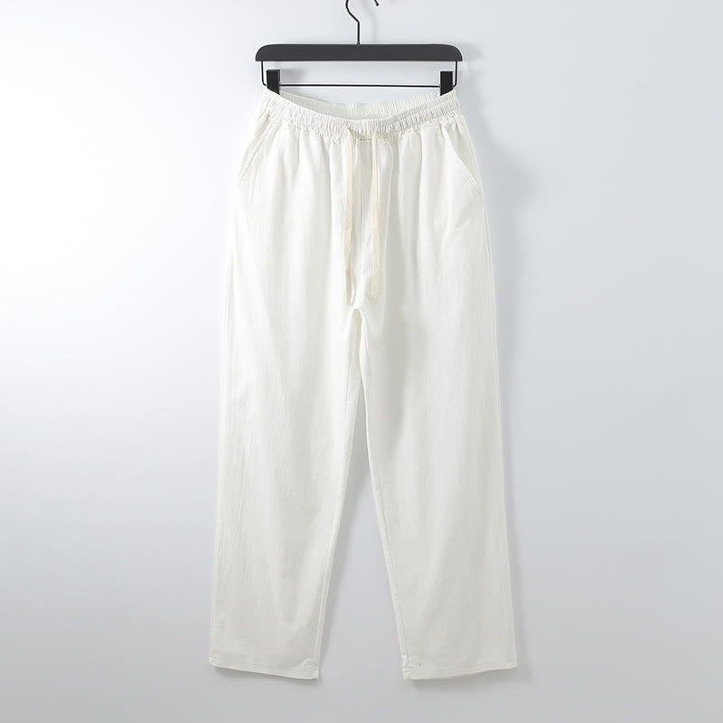 Conjunto de 2 piezas de camisa y pantalones de algodón con cuello en V y bolsillos para meditación de verano para hombre con Buddha Stones - image 7