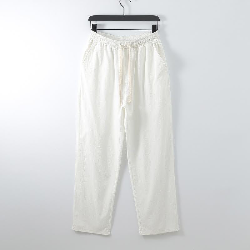 Conjunto de 2 pantalones kimono de algodón con cordones y bolsillos para hombre con Buddha Stones . - image 4