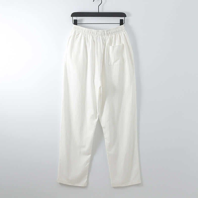 Conjunto de 2 pantalones kimono de algodón con cordones y bolsillos para hombre con Buddha Stones . - image 5