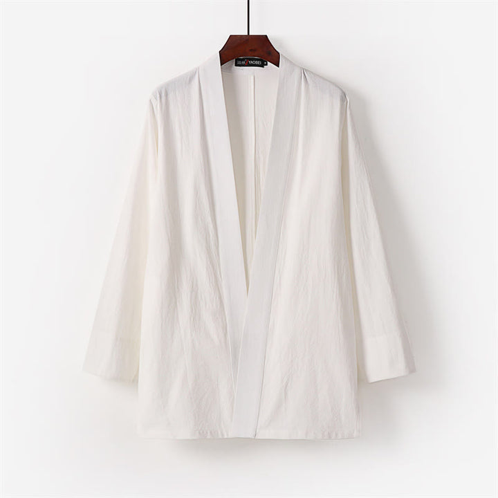 Conjunto de 2 piezas de kimono de algodón con pantalones hasta los tobillos para hombre con Buddha Stones. - image 3