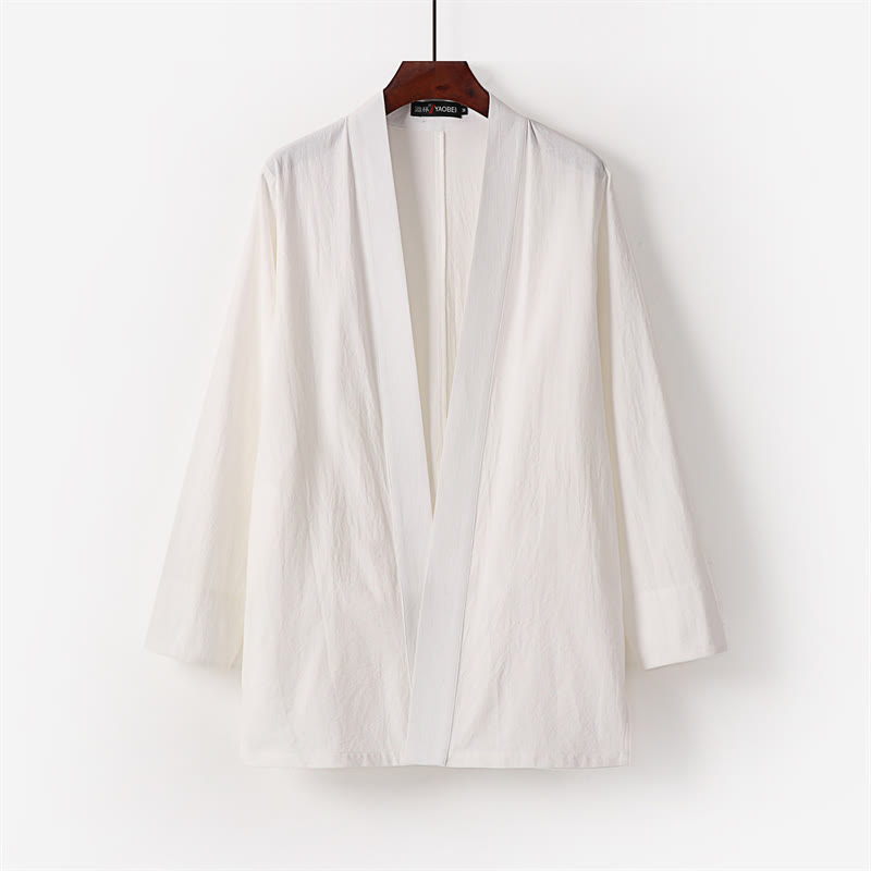 Conjunto de 2 piezas de kimono de algodón con pantalones hasta los tobillos para hombre con Buddha Stones. - image 4