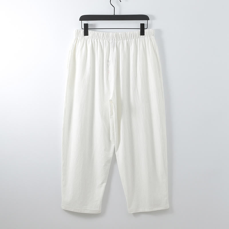 Conjunto de 2 piezas de kimono de algodón con pantalones hasta los tobillos para hombre con Buddha Stones. - image 6