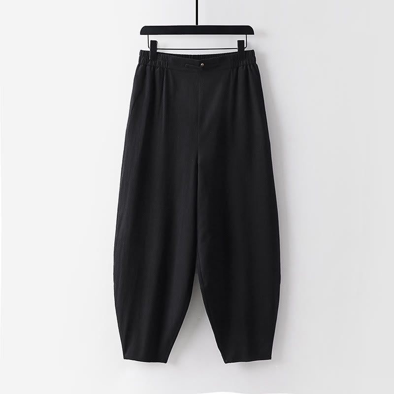 Conjunto de 2 piezas de camisa y pantalones de algodón con cuello en V y media manga con bolsillos para meditación de Buddha Stones para hombre - image 18