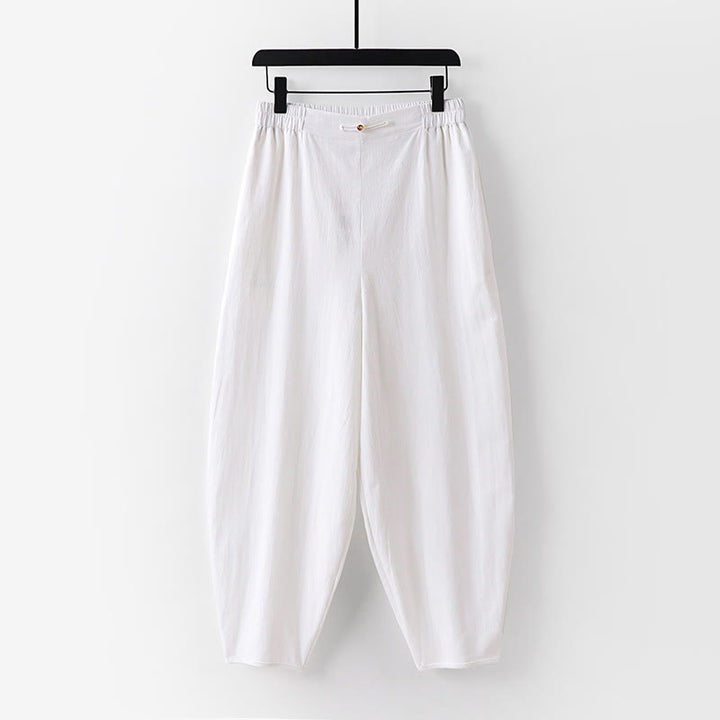 Conjunto de 2 piezas de camisa y pantalones de algodón con cuello en V y media manga con bolsillos para meditación de Buddha Stones para hombre - image 7